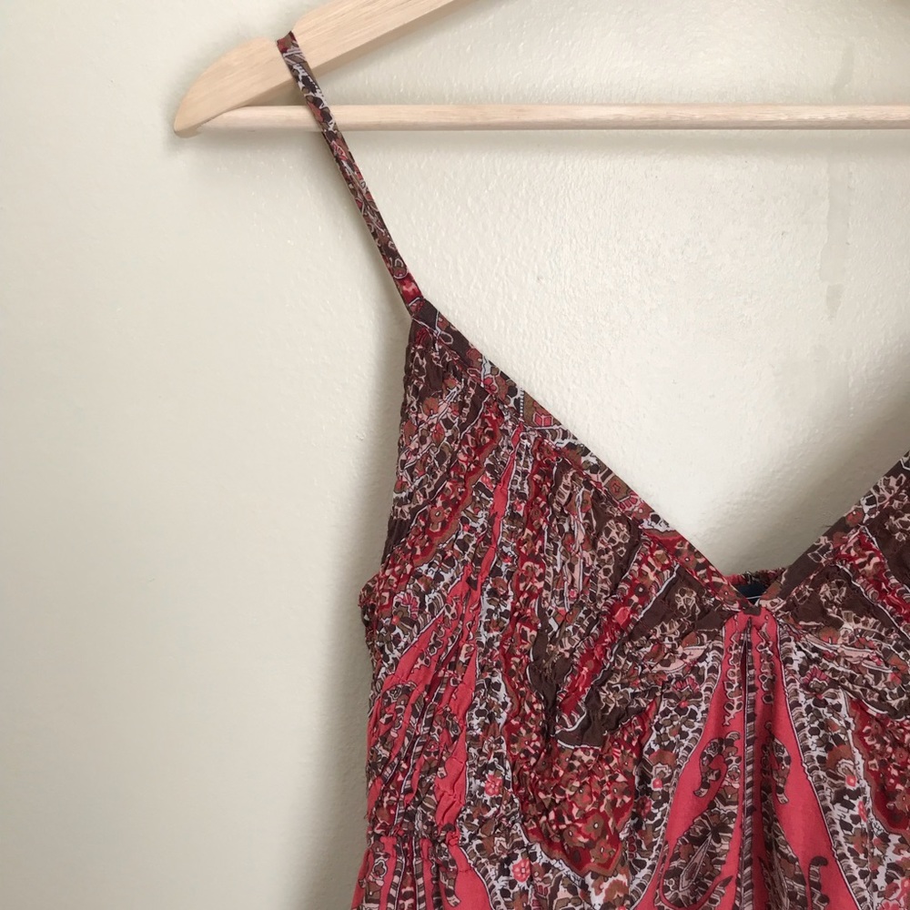 GAP Brick red paisley pattern Boho Dress  | 8p